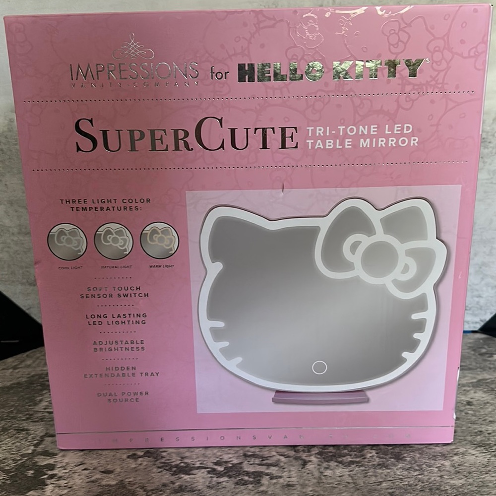 Impressions Hello Kitty Tri-Tone LED Table Mirror